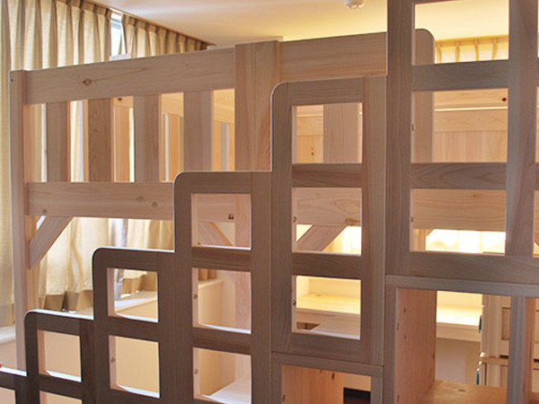 6.2畳のお部屋を2倍の広さに活用できる階段付きロフトベッド NO.1212013