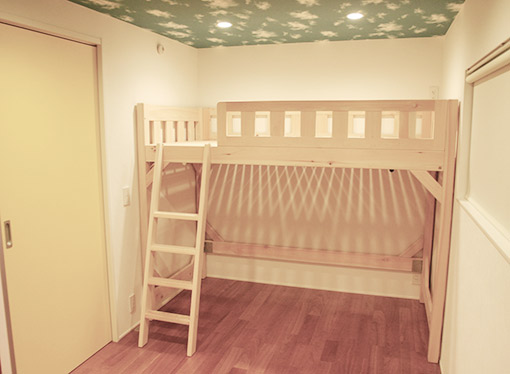 ロフトベッド活用例４：お部屋スペースを最大限に活用